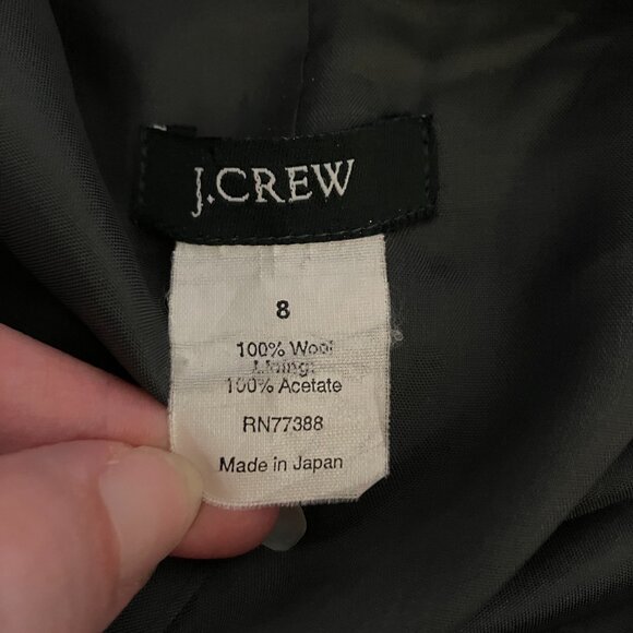 J Crew Womens Blazer Jacket Size 8 Gray Wool Lined Preppy Academia Office Career - Picture 7 of 8